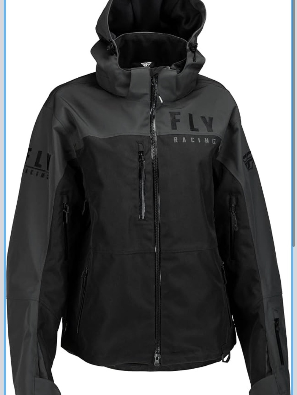 FLY Racing Women's Black Ski Jacket with Hood Medium